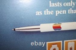 Scarce Vintage Apple Computer Parker Pen Store Display Dealer Sign Janesville