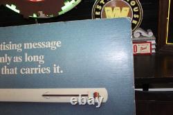 Scarce Vintage Apple Computer Parker Pen Store Display Dealer Sign Janesville