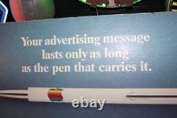 Scarce Vintage Apple Computer Parker Pen Store Display Dealer Sign Janesville