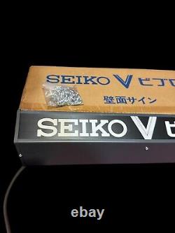 Seiko V Sign Light Lamp Rare Store Display Illuminated Vintage Japanese Bibron
