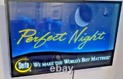Serta Perfect Night Neon Store Adv. Sign Backlit Inline on\off Switch Rare
