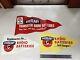 Set 3 60s Eveready Battery Batteries Advertising Store Pennant Display Signs NNM