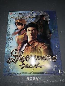 Shenmue Promo Poster Vintage Sega Dreamcast Store Display Sign Authentic 2000