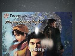 Shenmue Promo Poster Vintage Sega Dreamcast Store Display Sign Authentic 2000