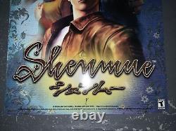 Shenmue Promo Poster Vintage Sega Dreamcast Store Display Sign Authentic 2000