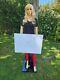 Sign Waving Mannequin (Blonde) Advertising Sign Spinner Display Battery operated