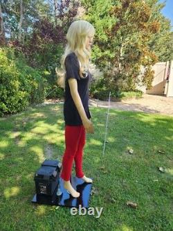 Sign Waving Mannequin (Blonde) Advertising Sign Spinner Display Battery operated