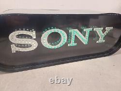 Sony Vintage 1970s Advertising Store Display Sign Aluminum Case Changes Colors