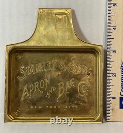 Stanley & Sons Apron and Bags Co. New York City NYC Brass Tray 5 Brass Plate