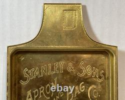 Stanley & Sons Apron and Bags Co. New York City NYC Brass Tray 5 Brass Plate