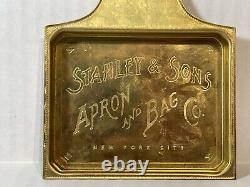 Stanley & Sons Apron and Bags Co. New York City NYC Brass Tray 5 Brass Plate