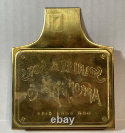 Stanley & Sons Apron and Bags Co. New York City NYC Brass Tray 5 Brass Plate