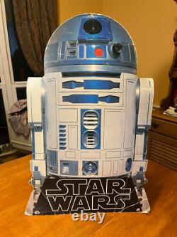 Star Wars R2d2 Record Store Promo 2 Sided Hanging Sign Original 1977 Issue Rare