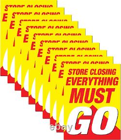 Store Closing Everything Must Go Retail Display Sign, 18W X 24H, 5 Pack