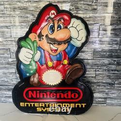 Super Mario Bros 2 Sign Double Sided WATA Nintendo Sign Store Display