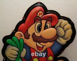 Super Mario Schild Nintendo NES Aufsteller Reklame Werbung 89 Store Display Sign