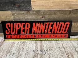 Super Nintendo Entertainment System SNES Store Sign Display Authentic