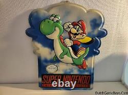 Super Nintendo M80Y Mario Yoshi Store Display Promotional Sign