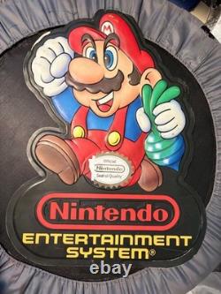 Super Nintendo SNES Original Store Display Sign, Super Mario World, Yoshi, 1991