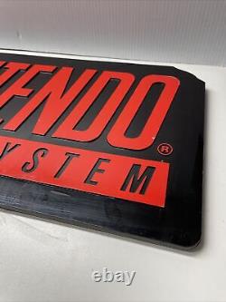 Super Nintendo SNES Store Display Sign Black & Red VINTAGE AUTHENTIC HTF