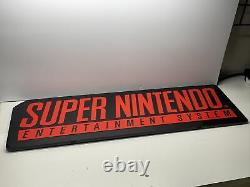 Super Nintendo SNES Store Display Sign Black & Red VINTAGE AUTHENTIC HTF