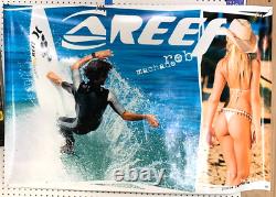 Surf Vinyl Advertising Banner Rob Machado Vanessa Perfecta 48X32 Reef Flip Flops