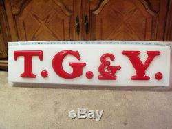 T. G. & Y Vintage Original Large Store Sign Americana Display Advertising TG&Y