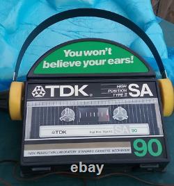 TDK Cassette Advertising Audio Headphones Motion Display still in the box RARE