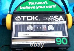 TDK Cassette Advertising Audio Headphones Motion Display still in the box RARE