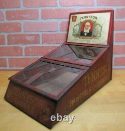 TENNYSON 5c CIGARS Old Store Display Case Sign PROP MAZER-CRESSMAN CADILLAC USA