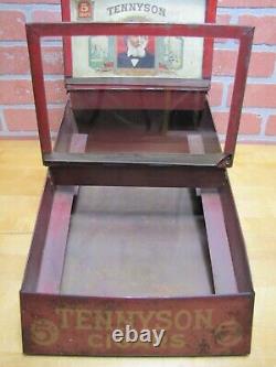 TENNYSON 5c CIGARS Old Store Display Case Sign PROP MAZER-CRESSMAN CADILLAC USA