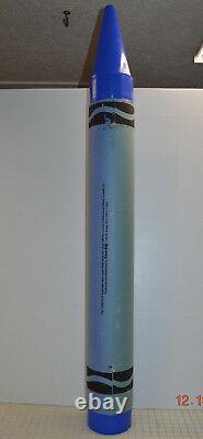 THINK BIG! NYC 1989 Jumbo Crayola Crayon 57 Huge Large Rare Blue Advertisement