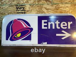 Taco Bell Drive Thru Sign Through Store Display Memorabilia 36.5x15.5 Enter Here