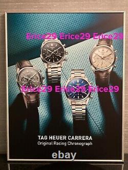Tag Heuer Carrera Racing Chronograph Watch Framed Store Display Sign 22 x 28