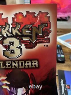 Tekken 3 Promo Calendar Store Display PS1 Vintage 1998 PlayStation Rare