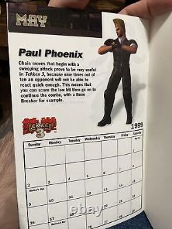 Tekken 3 Promo Calendar Store Display PS1 Vintage 1998 PlayStation Rare