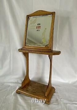 The Ascot, Antique Suspenders Store Display, Counter Top, Mirror with Calendar