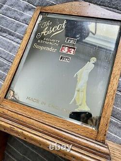 The Ascot, Antique Suspenders Store Display, Counter Top, Mirror with Calendar