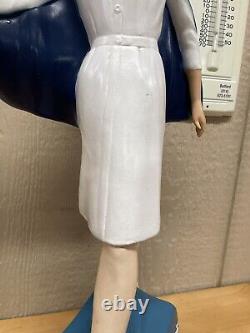 The Clinic Shoes Nurse Advertising Store Display Statue Vintage 23 Tall Sign