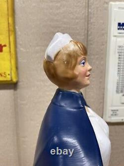 The Clinic Shoes Nurse Advertising Store Display Statue Vintage 23 Tall Sign