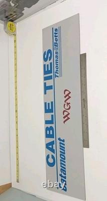 Thomas & Betts Cable Ties Sign Vintage Hardware Store Display 24x7.5 Rare Thomas & Betts Cable Ties Sign Vintage Hardware Store Display 24x7.5 Rare