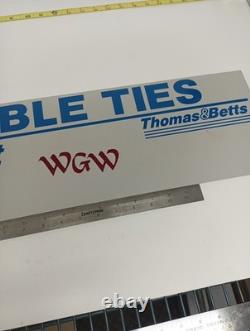 Thomas & Betts Cable Ties Sign Vintage Hardware Store Display 24x7.5 Rare Thomas & Betts Cable Ties Sign Vintage Hardware Store Display 24x7.5 Rare