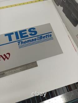 Thomas & Betts Cable Ties Sign Vintage Hardware Store Display 24x7.5 Rare Thomas & Betts Cable Ties Sign Vintage Hardware Store Display 24x7.5 Rare