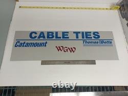 Thomas & Betts Cable Ties Sign Vintage Hardware Store Display 24x7.5 Rare Thomas & Betts Cable Ties Sign Vintage Hardware Store Display 24x7.5 Rare