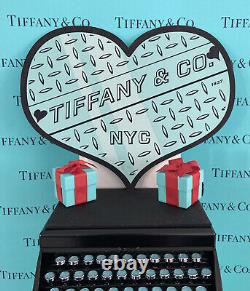 Tiffany&Co Heart Sign Display Storefront Window Advertising Prop Blue Black