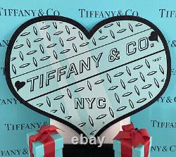 Tiffany&Co Heart Sign Display Storefront Window Advertising Prop Blue Black