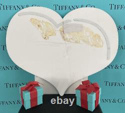 Tiffany&Co Heart Sign Display Storefront Window Advertising Prop Blue Black