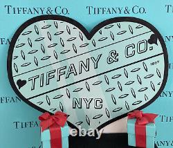 Tiffany&Co Heart Sign Display Storefront Window Advertising Prop Blue Black