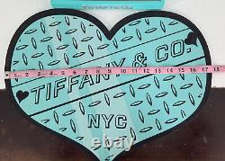 Tiffany&Co Heart Sign Display Storefront Window Advertising Prop Blue Black