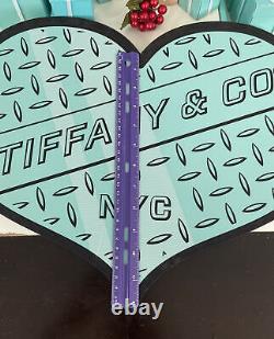Tiffany&Co Heart Sign Display Storefront Window Advertising Prop Blue Black
